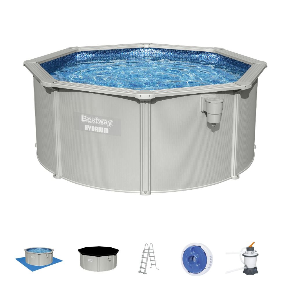 Bestway Hydrium Steel Wall Above Ground Pool Set Round M X M