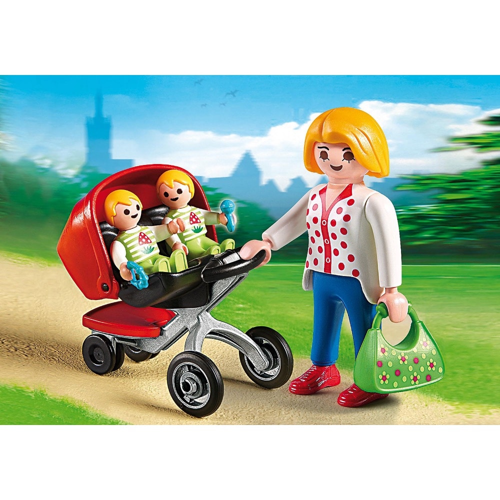 5573 Mother with Twin Stroller Playmobil New 