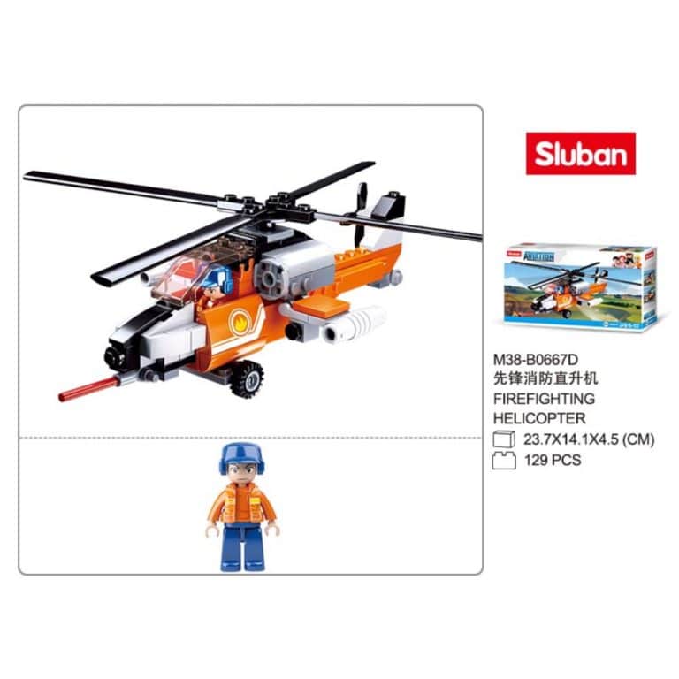 Sluban - AVIATION III-FIRE HELICOPTER 129PCS - The Model Shop