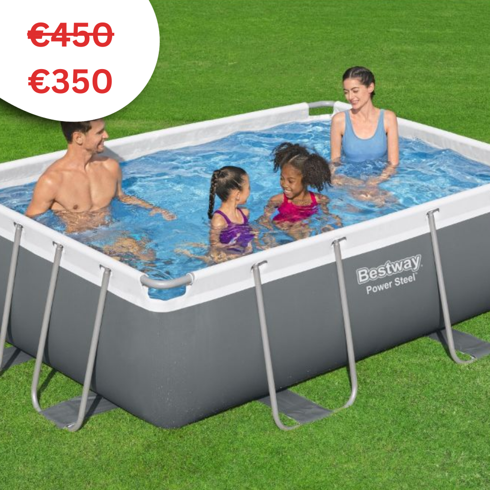 Bestway 56629 Power Steel 2.82m x 1.96m x 84cm Rectangular Pool Set