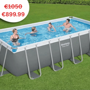 Bestway 56670 Power Steel  4.88m x 2.44m x 1.22m Rectangular Pool Set