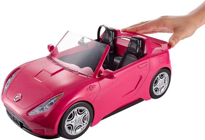 barbie convertible car and doll set