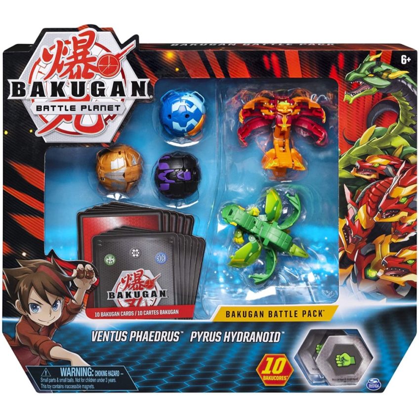 Bakugan バクガン Battle Brawlers Battle Pack - 6 pack Red and Blue