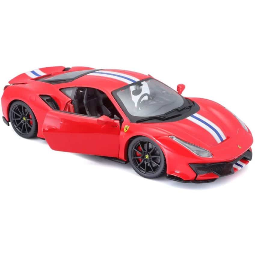 Burago Ferrari 488 Pista Red 1/24 Diecast Model - The Model Shop