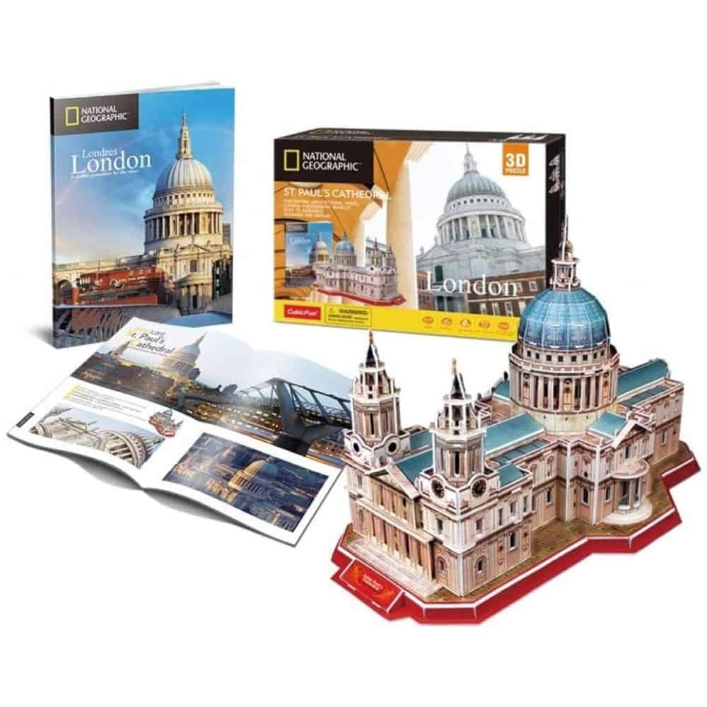 National Geographic 3D Jigsaw Puzzles Big Ben Tower Bridge St Paul's Ages 8+ 