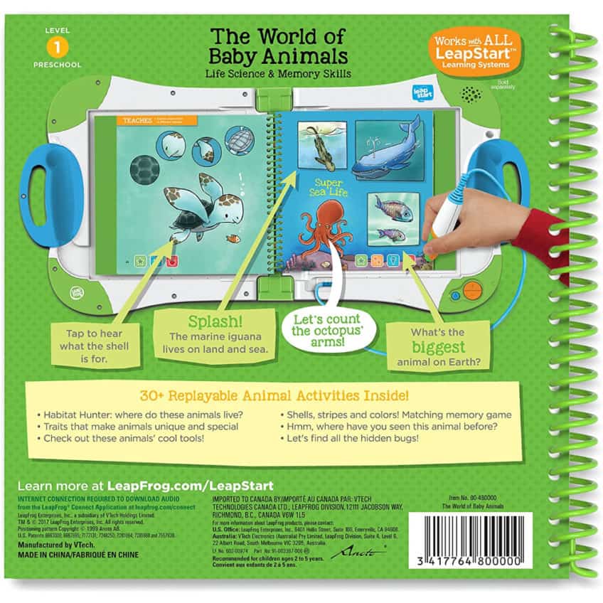 LeapFrog LeapStart The World of Baby - Animal Book - The Model Shop