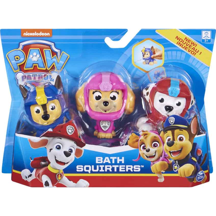 Paw Patrol Pack Of 3 Marshall Chase And Skye Blister Bath Squirter The Model Shop 3222