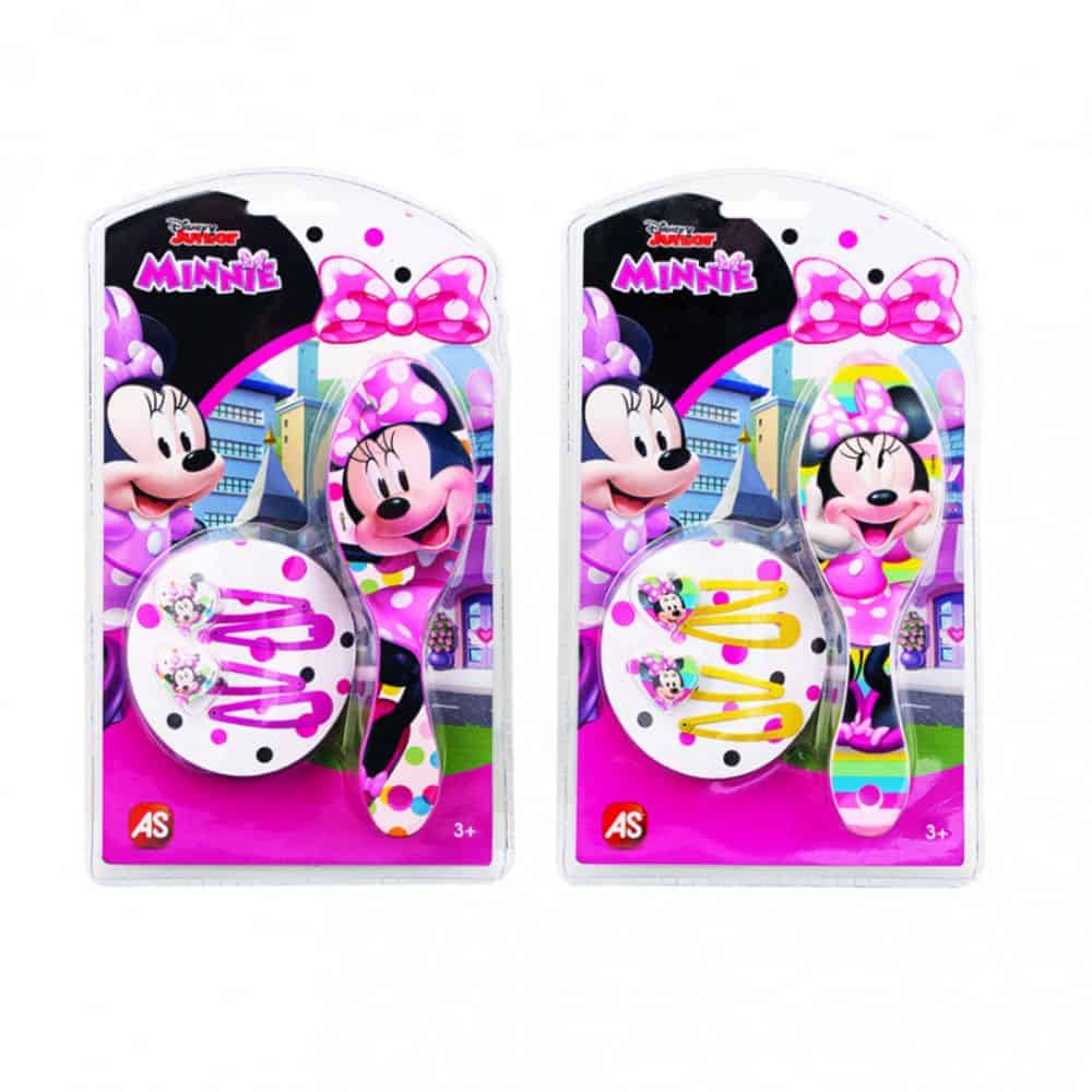 Minnie Hair Brush With Clips 2 Assorted The Model Shop