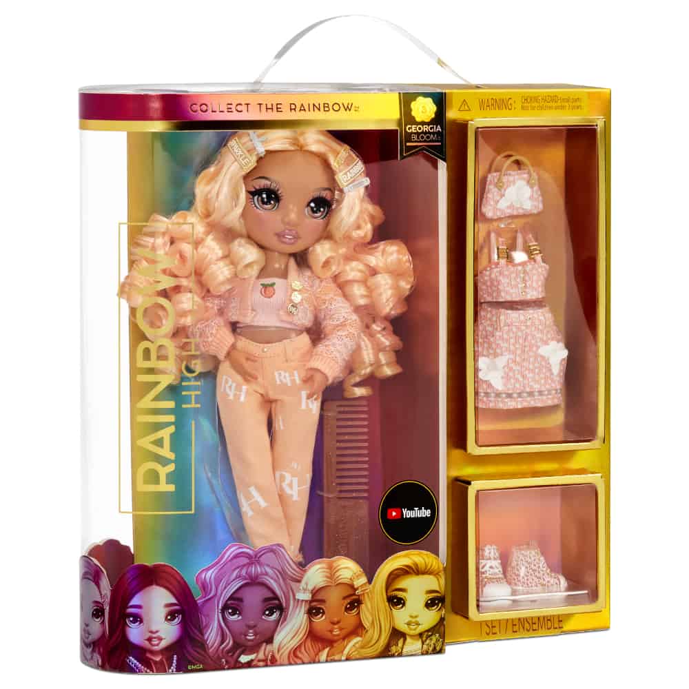 Rainbow High Georgia Bloom Fashion Doll – Peach (Light Orange) with 2 ...