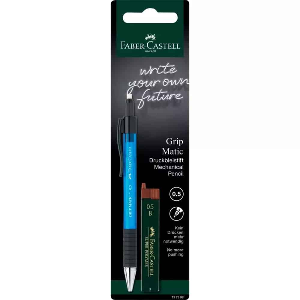 FaberCastell Grip Matic mechanical pencil set, 0.5 mm, 2 pieces The