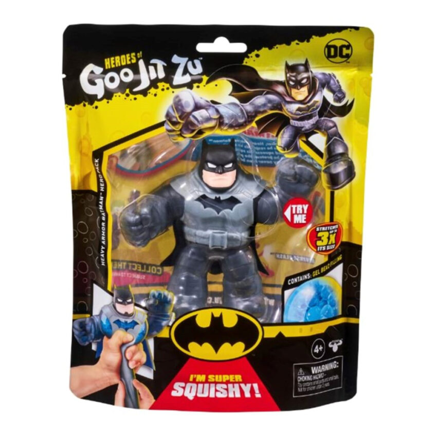 Heroes Of Goo Jit Zu DC Hero Pack – Stealth Armor Batman 11,4 Cm – Super Elastico, Con Ripieno Gel Che Si Allunga 3 Volte - 5