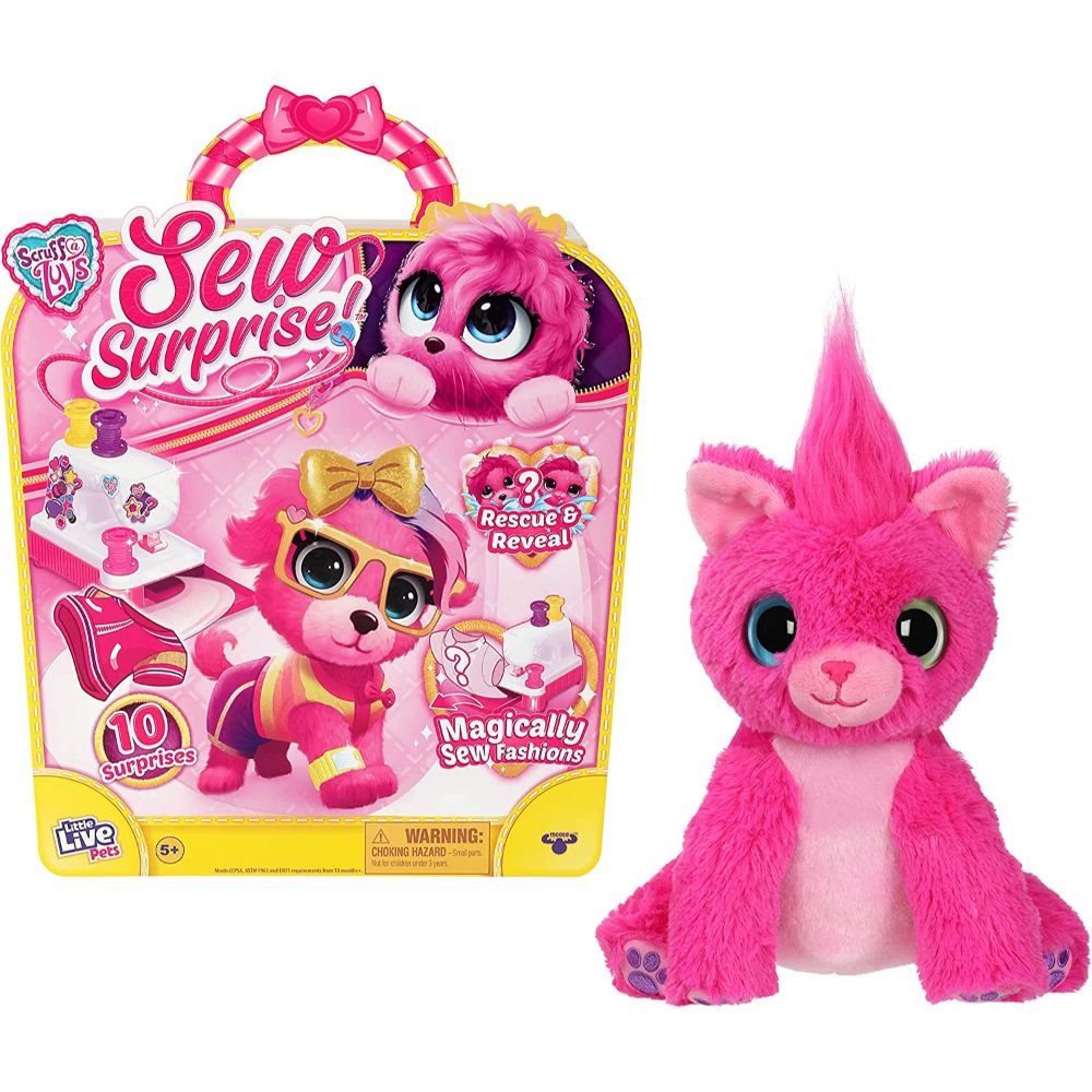 Little Live Pets Scruff-a-Luvs Sew Surprise Pink Plush - The Model Shop