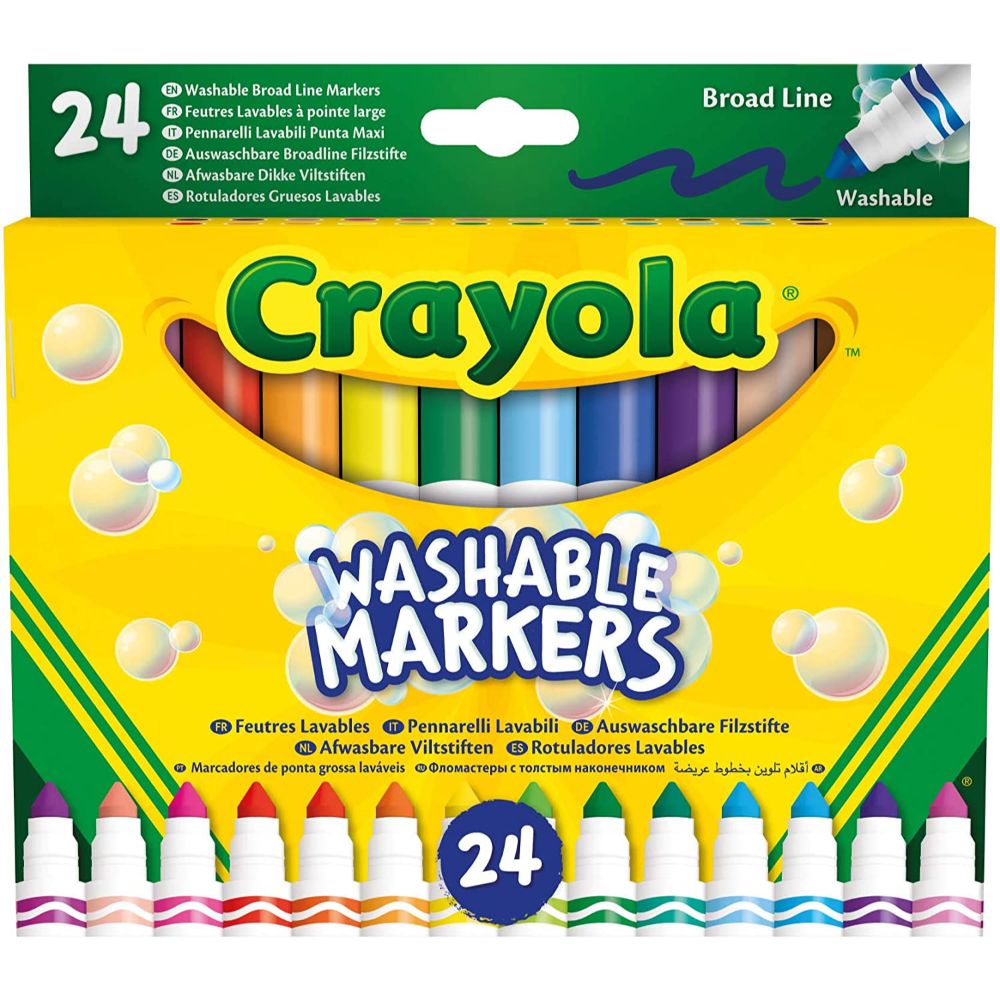 Crayola Marker Madness, 34 Broad Line Markers, Scented & Neon, Art