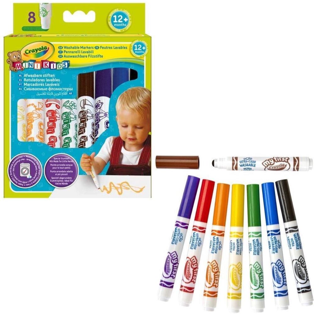 Crayola - 8 Mini Kids Washable Markers - The Model Shop