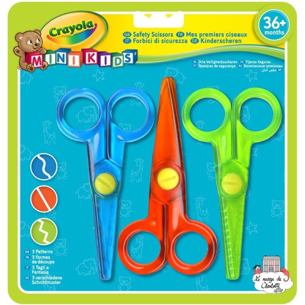 Crayola 3 Safety Scissors Multicolor