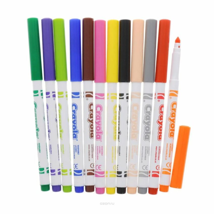 Crayola - 12 Supertips Washable Markers - The Model Shop