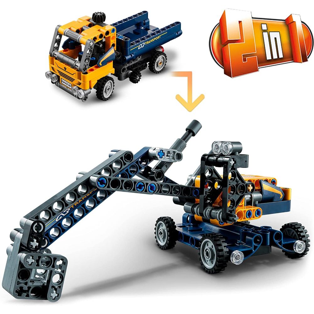 Lego technic orange outlet truck