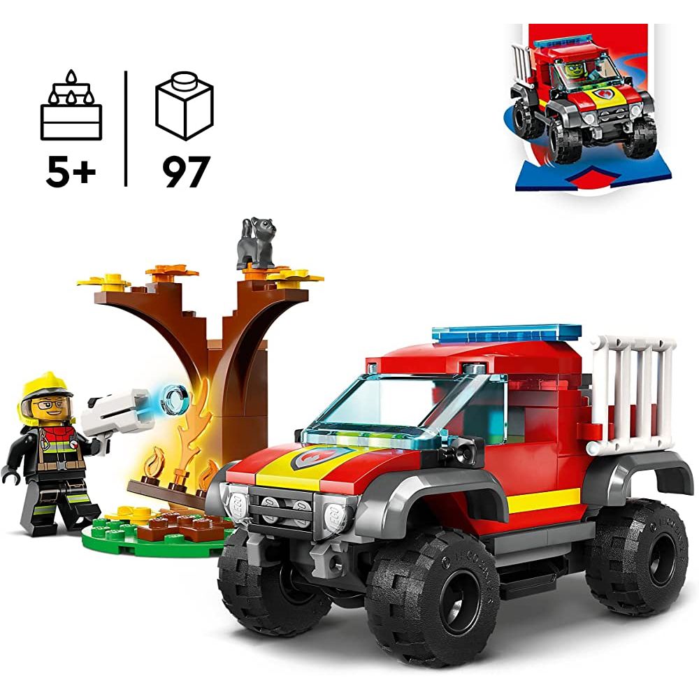 LEGO 60393 CITY 4x4 Fire Truck Rescue - The Model Shop