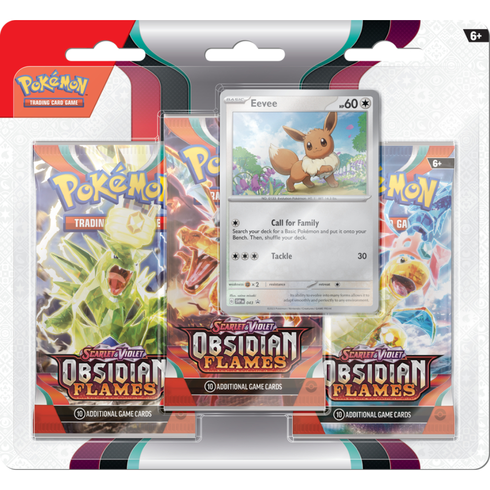 Pokémon Scarlet & Violet Obsidian Flames 3-Pack Blister