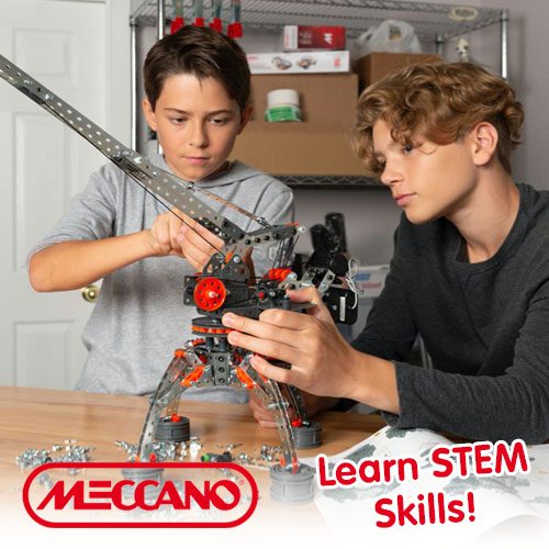  Meccano Junior, 3-in-1 Deluxe Pull-Back Buggy STEAM Model  Building Kit, for Kids Aged 5 and Up : Toys & Games