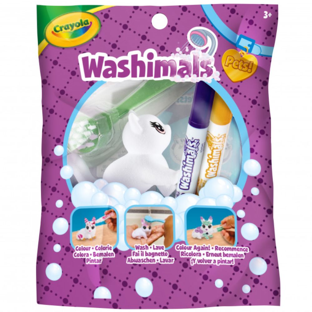 Crayola - Washimals Pets In A Bag With 2 Markers - The Model Shop