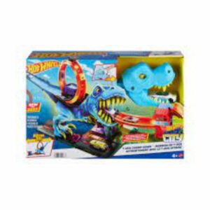 Hot Wheels City T-Rex Loop And Stunt Playset, Track Set With 1 Toy Car