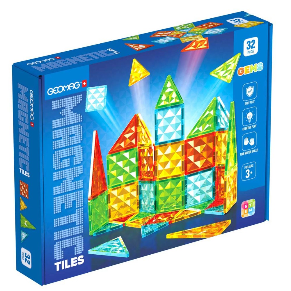 Geomag Magnetic Tiles Gems 32pcs