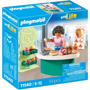 Playmobil 71540 Waffle Stand - Includes Character, Sales Counter