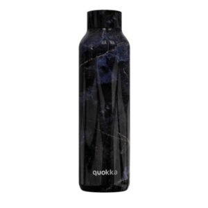 Quokka Solid Black Marble Thermal Bottle 630ml