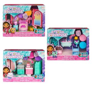 Gabby's Dollhouse Deluxe Room Set Assortment Of 3