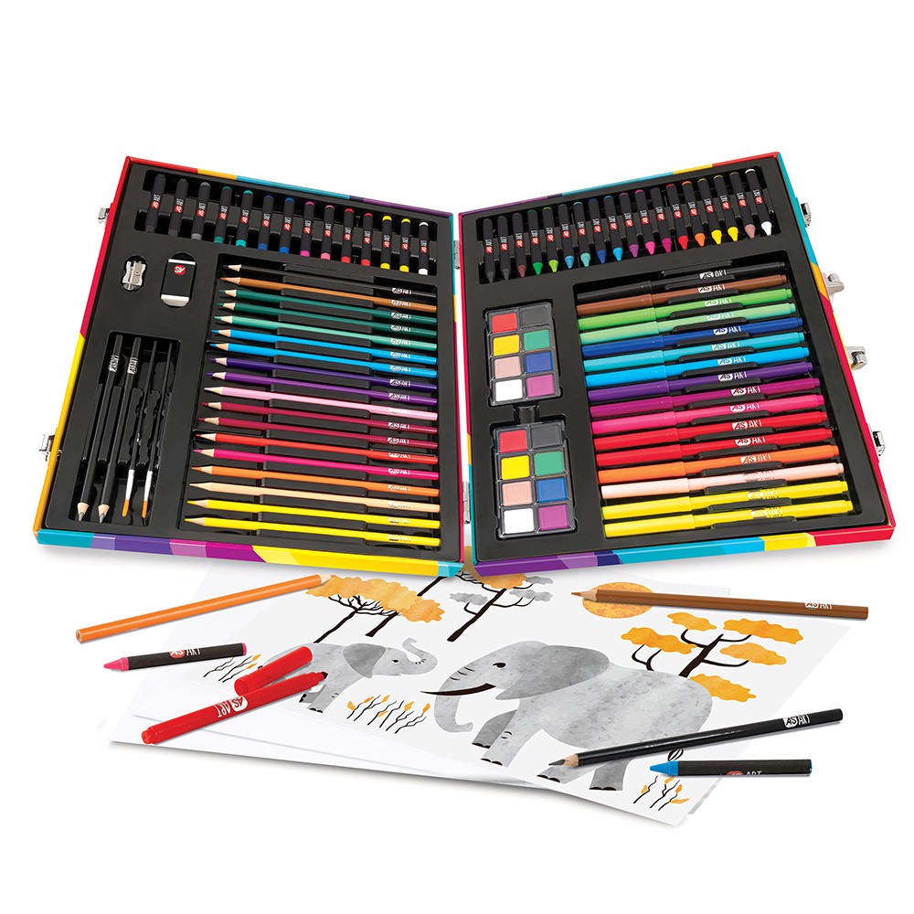 Rainbow Wooden Deluxe Art Case - Image 2