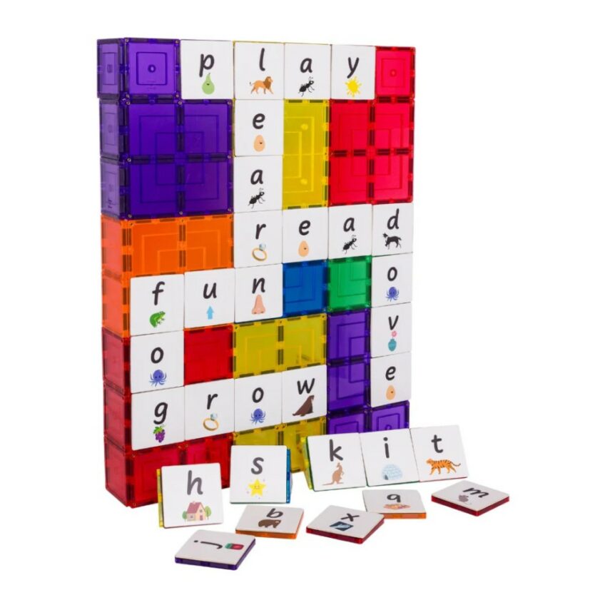 Abc Block Topper Magnetic Tile Topper - Alphabet Lower Case Pack (40 Piece) - The Model Shop