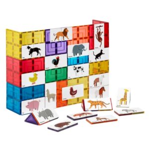 Magnetic Tile Topper - Animal Duo Puzzle Pack (40 Piece)