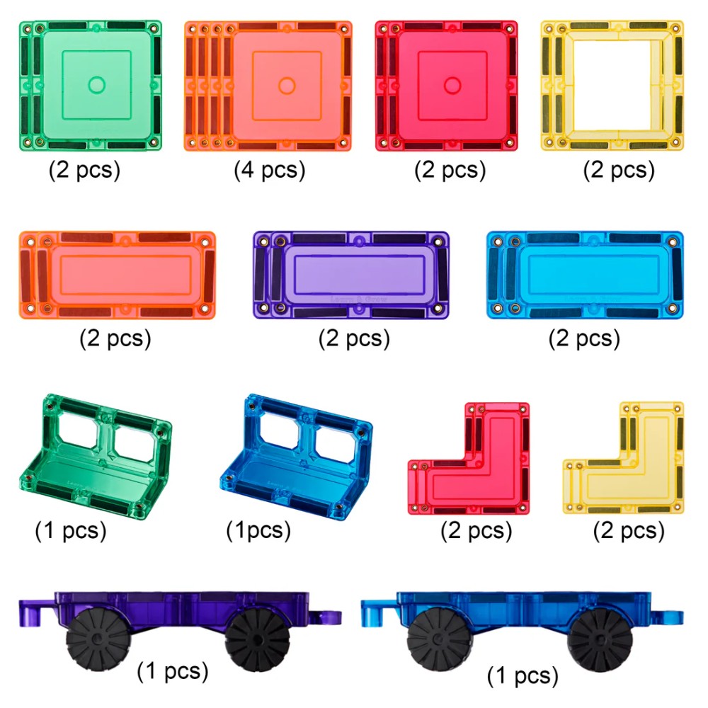 Magnetic Tiles - Car Pack (28 Piece) - Image 6