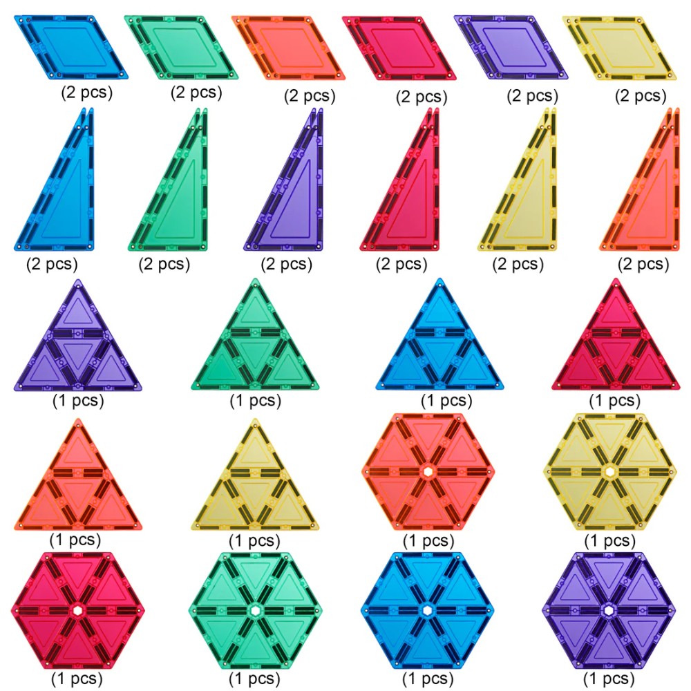 Magnetic Tiles - Geometric Pack (36 Piece) - Image 5