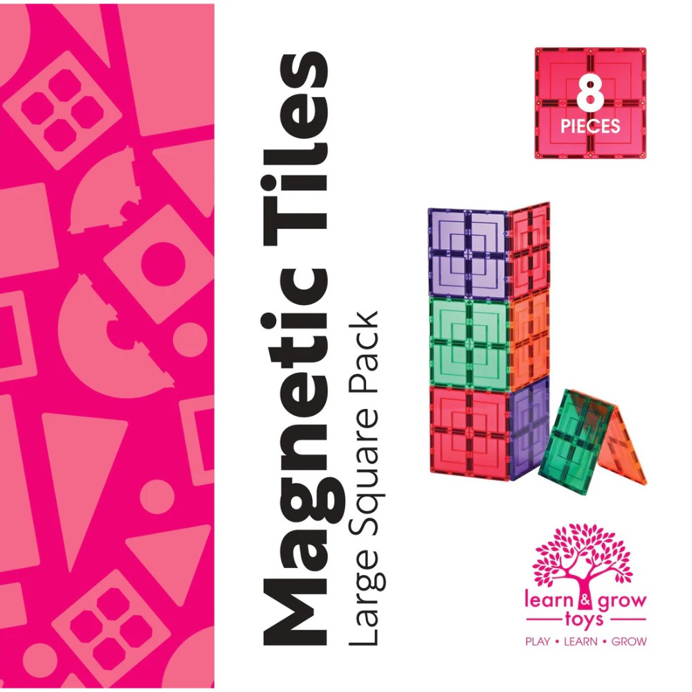 Magnetic Tiles - Large Square Pack (8 Piece) - Image 2