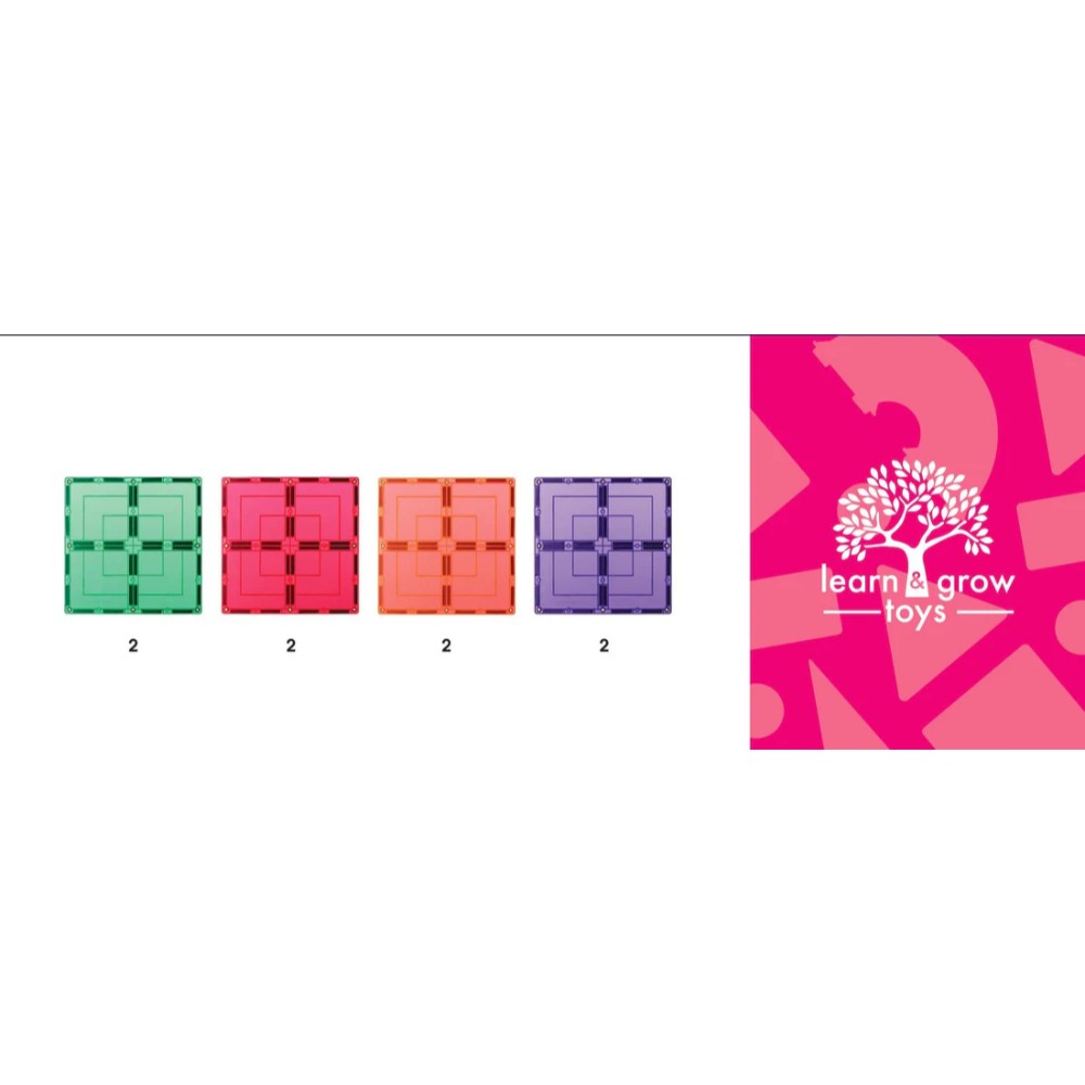 Magnetic Tiles - Large Square Pack (8 Piece) - Image 5