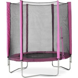 6ft Pink Junior Trampoline with Enclosure Net