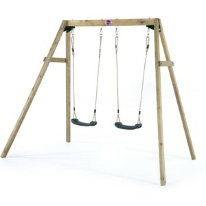 Wooden Garden Double Swing Set