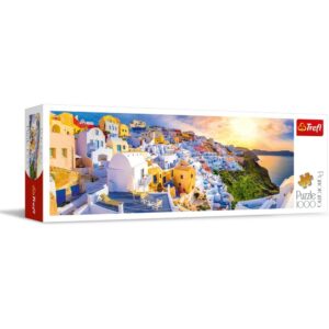 1000pcs Panorama Sunset in Santorini, Greece