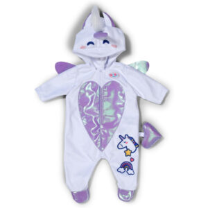 Baby Born Unicorn Onesie with Hood 43cm