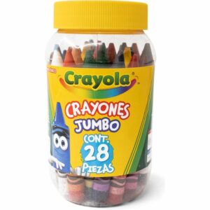 Crayola - 28 Jumbo Wax Crayons in a Resealable Jar