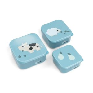 Donebydeer - Snack Box Set 3 pcs - Tiny Farm - Blue