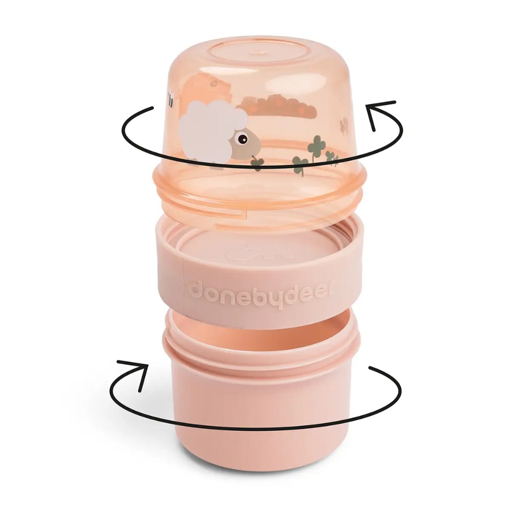 Donebydeer - To Go 2-way Snack Container S - Tiny Farm - Powder - Image 3