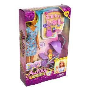Anlily Doll With Baby Stroller 11.5"