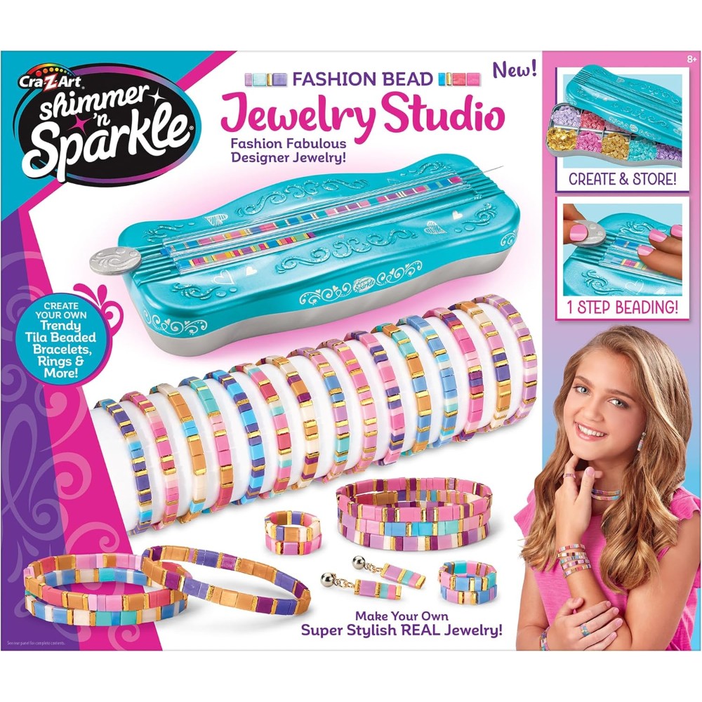 Shimmer 'n Sparkle Cra-Z-Art Fashion Bead Jewellery Studio Bracelet Maker