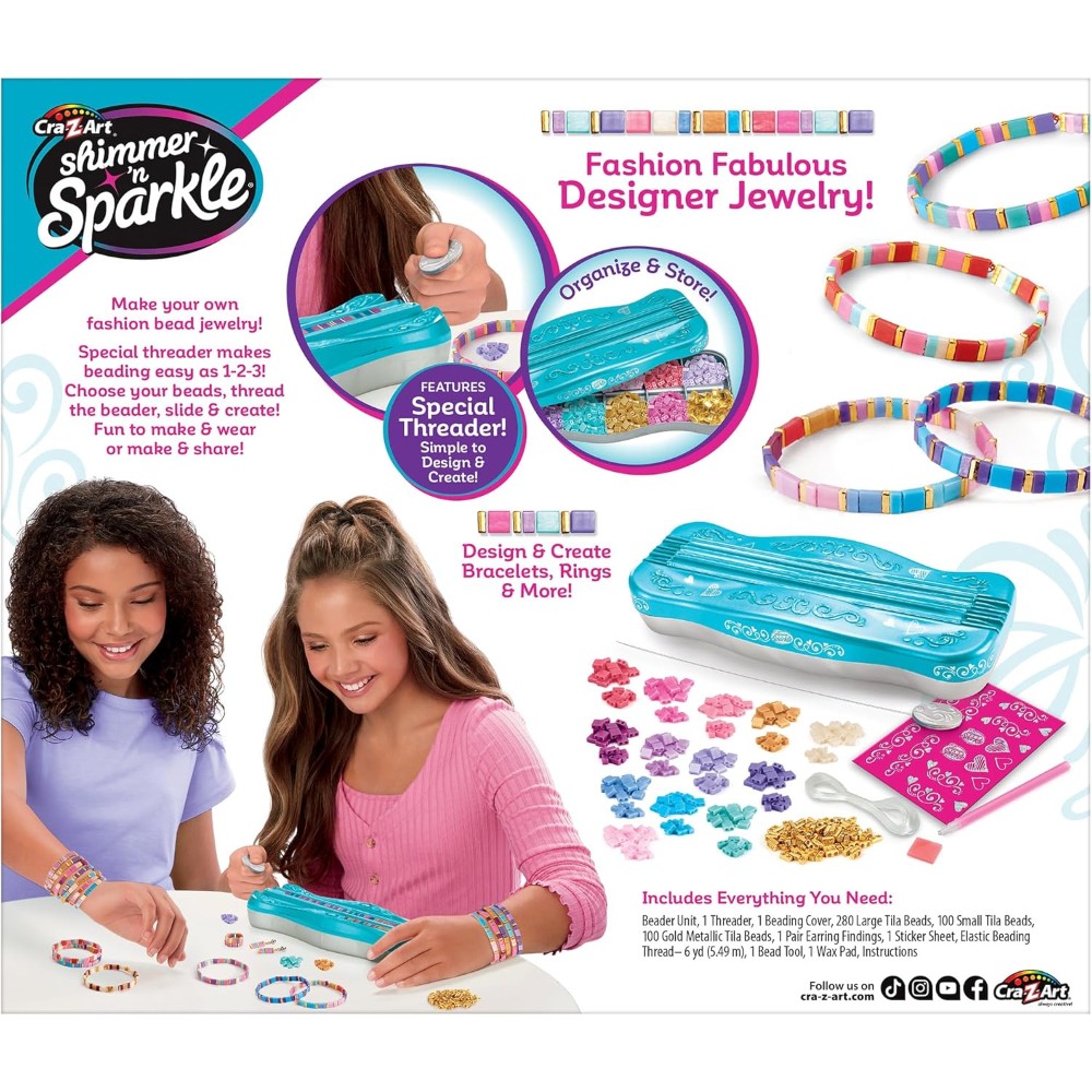 Shimmer 'n Sparkle Cra-Z-Art Fashion Bead Jewellery Studio Bracelet Maker - Image 5