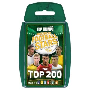 Top Trumps World Football Stars Top 200 - Pack 5 Card Game