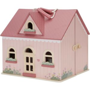 Little Dutch - Wooden Doll's House Portable Pink