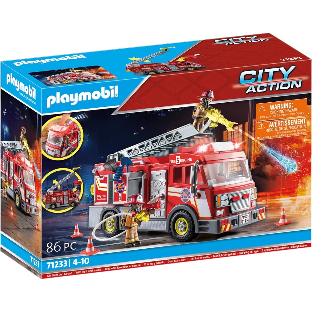 Playmobil 71233 Fire Truck with Flashing Lights